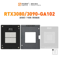 AMAOE BGA Reballing Stencil Template Station Kits For RTX3080/3090-GA102 GPU Chip Solder Tin Plant Net Heating Steel Mesh
