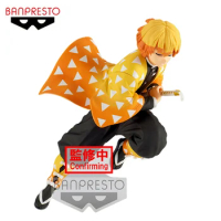 100% Original Genuine Banpresto Demon Slayer Vibration Stars 13cm Agatsuma Zenitsu Figure Model Anime Kids Gift