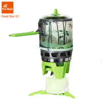 Fire Maple Camping Gas Burners Outdoor Solo Backpacking Cooking System 2200W 0.8L 600g with Piezo Ignition Gas Stove FMS-X3