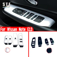For Nissan Note E13 2020 2021 2022 Car Accessories Interior Door Window Buttons Cover Trim Molding Decoration Stickers