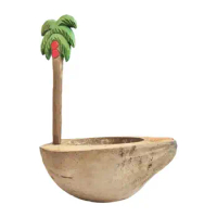 Coconut Palm Bowl Unique Ice Cream Bowl for Tourist Attractions