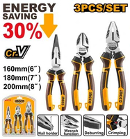 Tang Potong Kombinasi Lancip 3pcs Set 6-7-8" Inch INGCO HKHLPS2831 High Leverage Pliers Cr-V