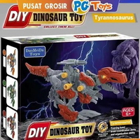 PGTOYS Mainan Robot Dino DIY Bongkar Pasang Edukasi Anak DIY Dinosaurus Tyrannosaurus Toy K898-1 RAN
