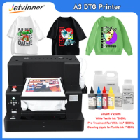 A3 DTG Printer Directly to Garment Printing Machine T shirt Printer impressora dtg for Dark and Ligh