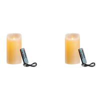 2X LED Candles, Flickering Flameless Candles, Rechargeable Candle, Real Wax Candles With Remote Control,12.5Cm A Retail