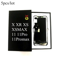5pcs GX LCD Pantalla Hard Soft Display For iPhone X XR XSMax Touch Screen Digitizer Assembly For iPhone 11 Pro Max No Dead Pixel