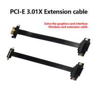 1pc 90 Degree Right Angle For GPU Sound Card Wired Wireless Network Card PCI-E 3.0 To Cable PCIe Graphics Card Extension Cable