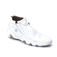 Sepatu Kasual Kulit Pria Boots Zipper 44 Putih