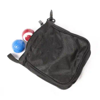 Golf Ball Bags with Tee Holder Portable Zippered Storage Bag for Practice
