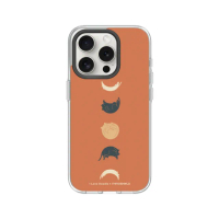 【RHINOSHIELD 犀牛盾】iPhone 14系列 Clear MagSafe兼容 磁吸透明手機殼/貓咪月象-橘(I Love Doodle)