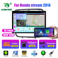 13.1 inch Car Radio For Honda stream 2014 Car DVD GPS Navigation Stereo Carplay 2 Din Central Multimedia Android Auto