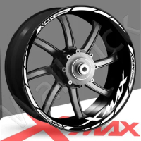 For Yamaha XMAX xmax 125 250 300 Motorcycle Reflective Wheel Sticker Rim Decal Scooter Stripe Tape Accessories Waterproof