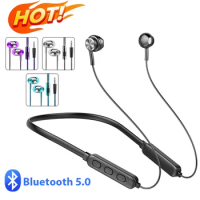 Magnetic Wireless Headphones Bluetooth 5.0 Neckband Earphones Sports Waterproof TWS Earbuds Blutooth Headset With Microphone Mic