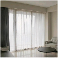 Vitrase Gorden-Furing Gorden Putih Polos Bahan Kain Halus VG-02 Daleman Horden Jendela Pintu