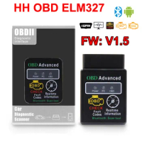 New Auto Diagnosis Scanner V1.5 OBD2 HH OBD ELM327 Works For Android Torque Bluetooth ELM327 HH OBD Interface ELM 327