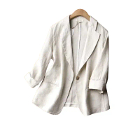 Baju Atasan BLAZER Panjang KATUN LINEN RAMI KOREAN STYLE - ROMANCE BLAZER - BLAZER Kerja CASUAL KORE