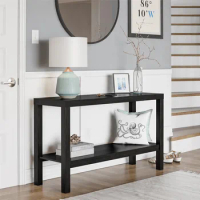 Tv Stand Living Room Furniture ,Tv Cabinet ,Parsons Console Table, True Black Oak