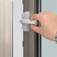 Zinc Alloy Window Lock Child Security Door Sash Safety Lever Handle Sweep Latch for Plastic steel sash jammer casement Hardware
