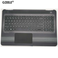 New for HP Pavilion 15-AU 15-AW Palmrest Keyboard &amp; Touchpad 856026-001 upper case KB bezel cover top shell