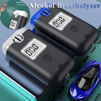 LCD Display Alcohol Tester Rechargeable Digital Breath Tester Breathalyzer Gas Alcohol Detector for Personal &amp; Professional Use
