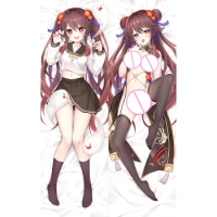 Dakimakura Anime Hu Tao 2 Side Printed Hugging Body Pillowcase Cushion Bedding Decor Pillow Cover 20