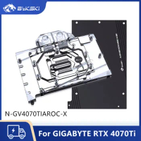 Bykski 4070Ti GPU Water Block For GIGABYTE GeForce RTX 4070Ti AERO/GAMING/TWF3 OC VGA Front Water Block Cooler Custom Cooling