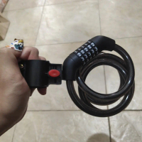 Securicy Lock Gembok Tebal Kawat Tali Baja Sepeda Ring Basket Kode Kombinasi 5 Digit Angka