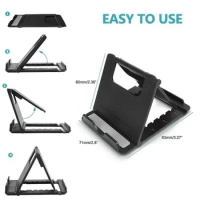 Portable universal folding plastic phone holder, new mini creative tablet holder suitable for iPhone 15,14,13,12,Xiaomi, Samsung