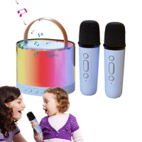 Speaker With Microphone Small Multifunctional Karaoke System Wireless Microphone Speaker Stereo Kids Karaoke Speaker Karaoke