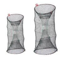 Woven Foldable Fishing Cast Net Crab Trap Fish Cages Fish Trap Loach Crayfish Shrimp Net Freshwater Fishing Equipment