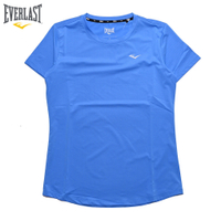 EVERLAST 短袖 短T 藍色 反光LOGO 吸排 快乾 上衣 女 4022108482