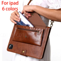 Tablet Protective Case for IPad 12.9 Case Diagonal Straddle Type Women's Bag 10.9 11 9.7in Tablet Drawing Portable Desktop Stand