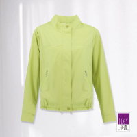 【ILEY 伊蕾】率性亮色風格下擺抽繩拉鍊外套(淺綠色；M-XL；1231014014)