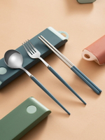 筷子勺子套裝316不銹鋼學生便攜餐具旅行外帶叉子單人套裝