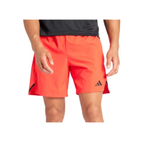 【adidas 愛迪達】D4T SHORT 男款 橘紅色 排汗 拉鍊口袋 短褲 IS3831