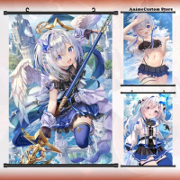 Game Amane Kanata Hololive YouTuber Cosplay Wall Scroll Roll Painting Poster Hang Poster Home Decor Collection Art Xmas Gift