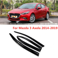 For Mazda 3 Axela 2014 2015 2016 2017 2018 2019 Side Window Visor Sun Rain Deflector Guard Awnings Shelter Adhesive Cover Trim