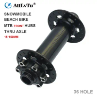 AttlvTu-Snowmobile Thru Axle Hub Skin, Mountain Beach Bike, Ball Shift, 15x150mm, 36 Holes