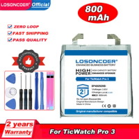 LOSONCOER 800mAh SP492929SI For TicWatch Pro 3 TicWatch Pro3 4G Sports Smart Watch Battery