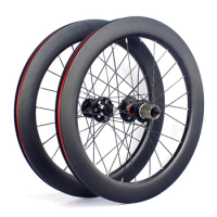 20 inch Carbon fiber Bicycle wheelset 451 / 406 disc brake Bearing 50mm 7-11speed 24H 100x135mm Ultra-Light foldable bike wheel