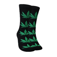kaos kaki hitam motif bunga
