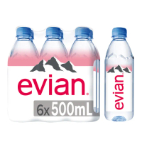 【VIP-Evian依雲】依雲天然礦泉水PET瓶500mlx6入/箱