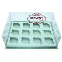 Box Cupcake Isi 12 Biru