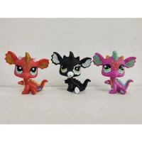 3pcs/lot LPS Toy pet shop Dragon #2484#2663 ooak Littlest Pet Shop kid toy