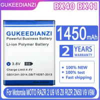 GUKEEDIANZI 1450mAh BX40 BX41 for Motorola MOTO RAZR 2 RAZR2 U9 V8 Z8 RIZR ZN50 V9 V9M Battery Batterij