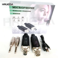UHF Digital Microphone Wireless System Transmitter Receiver XLR Wireless Adapter Wired Dynamic Microphone xrl