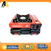 kompor gas portable 1 tungku 2 in 1 Merk Omicko + koper