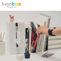 【livinbox 樹德】巧立面紙盒 TS-300(北歐簡約風/書擋/面紙盒/梳妝台/邊桌)