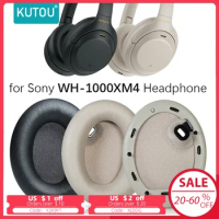 KUTOU Replacement Ear Pads Cushions for Sony WH-1000XM4 Headphone Soft Memory Foam Pads 1000 XM4 1000XM4 Earpads