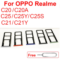 Dulang kad SIM untuk OPPO Realme C20, C21, C25, C21Y, C25Y, C25S, C20A, Slot kad Sim, pemegang penye